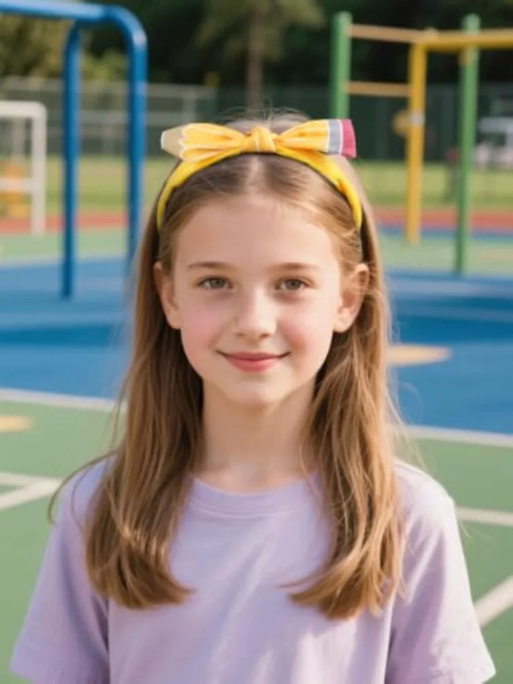 Back to School Pencil Headband with Bow Hair Accessory for Women